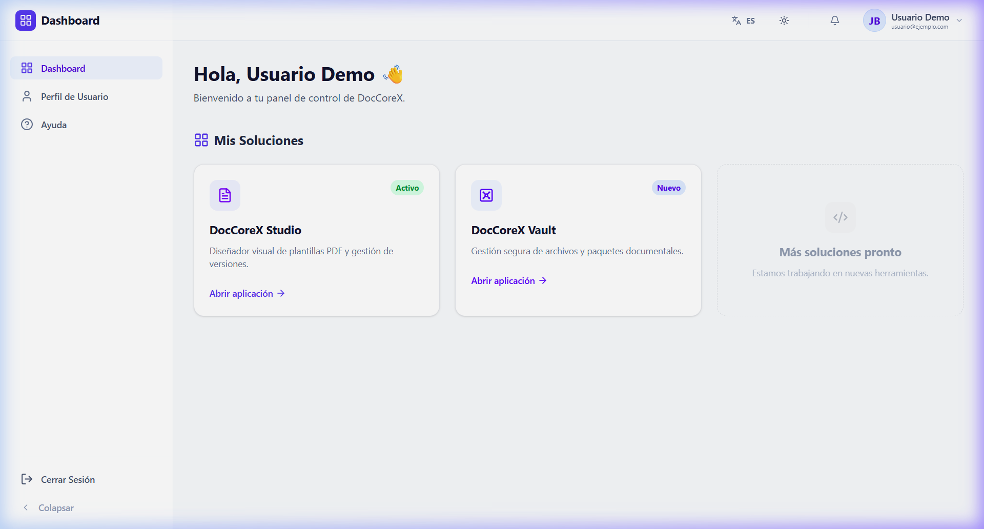Main Dashboard