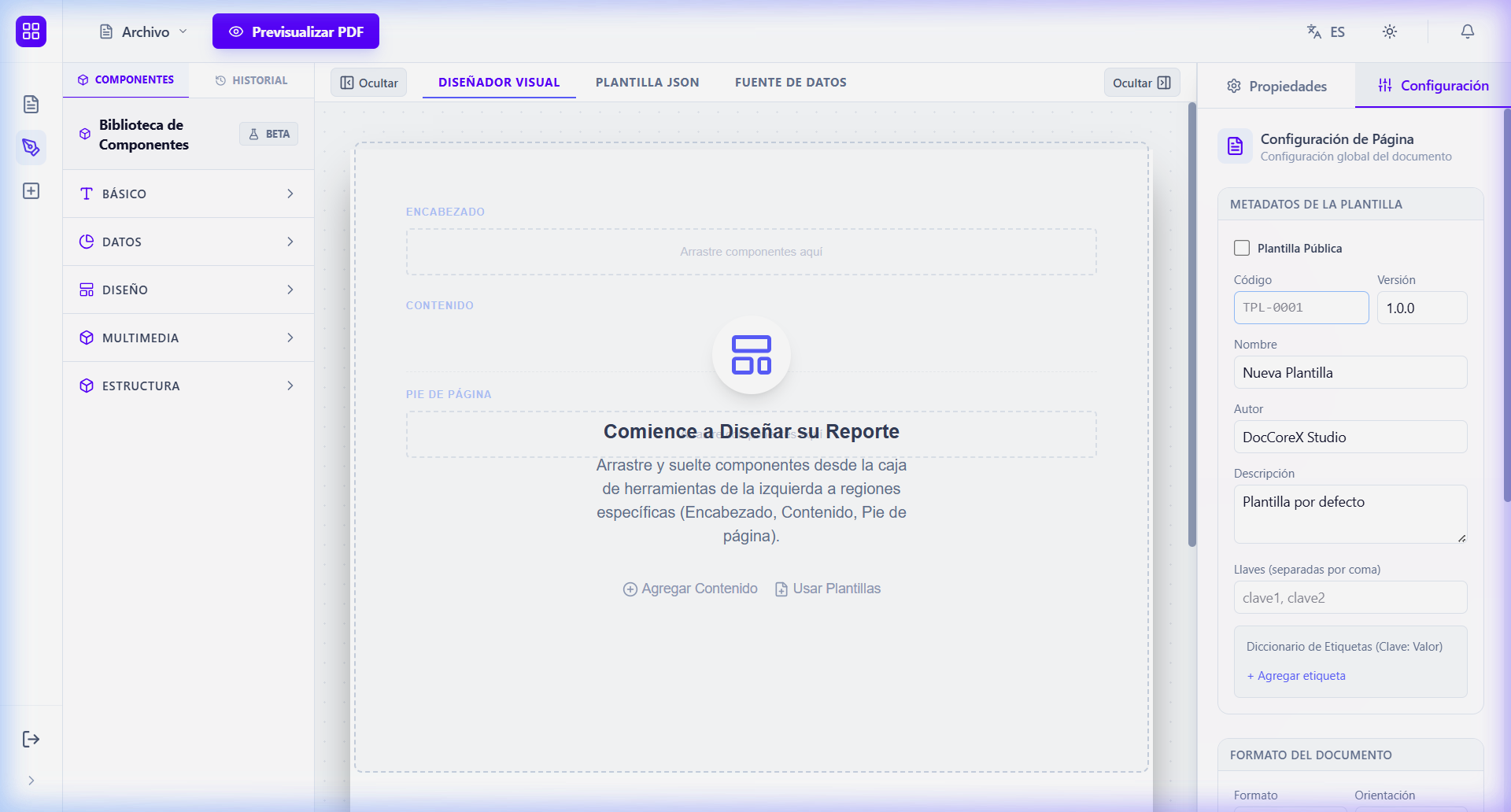 Visual Designer View